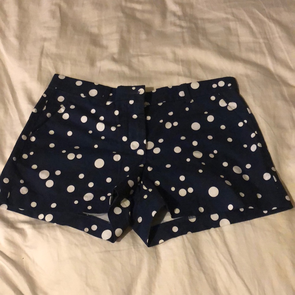 Navy Blue Polka Dot Shorts